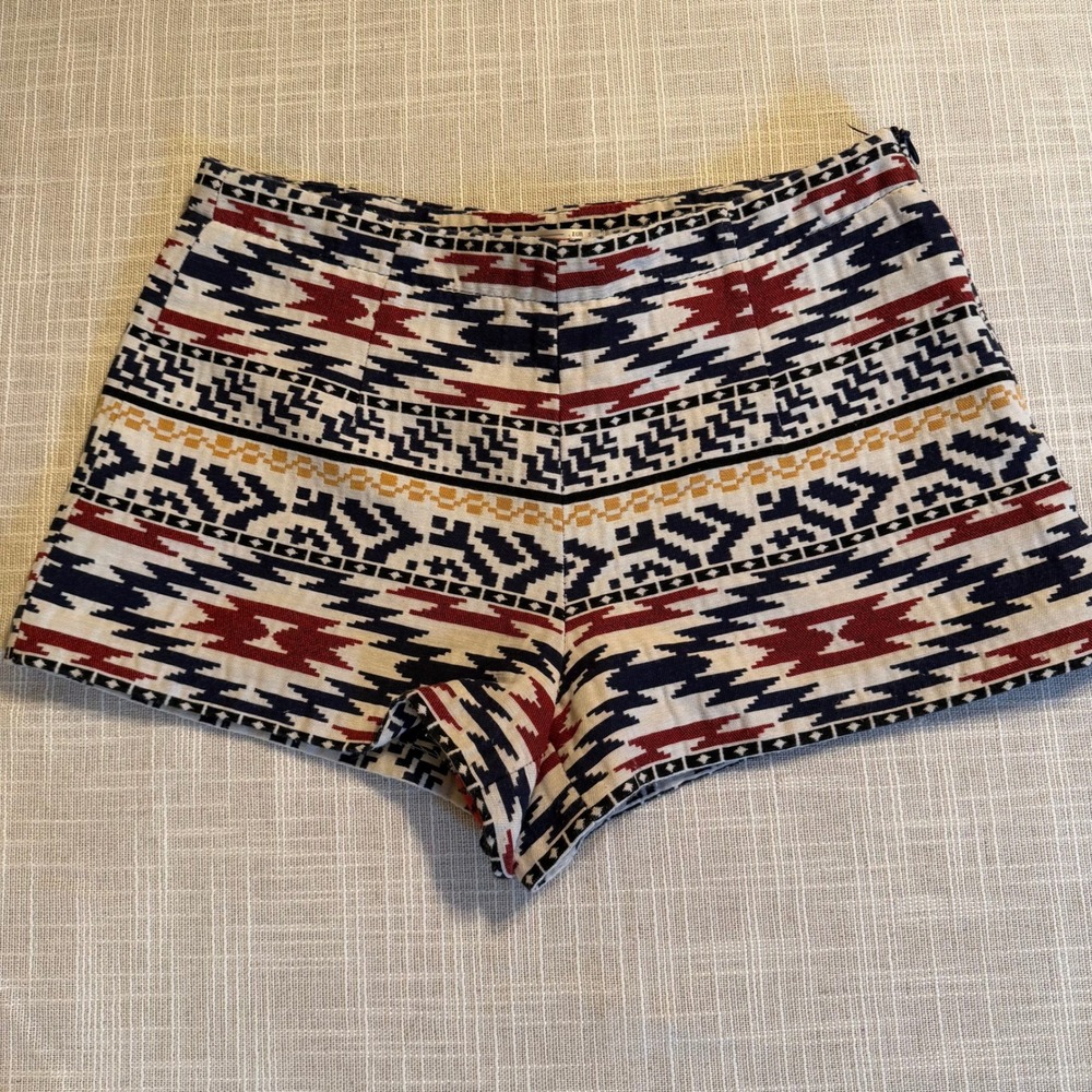 Zara Trafaluc Womens Small Southwestern Tapestry Geometric High Waisted Shorts